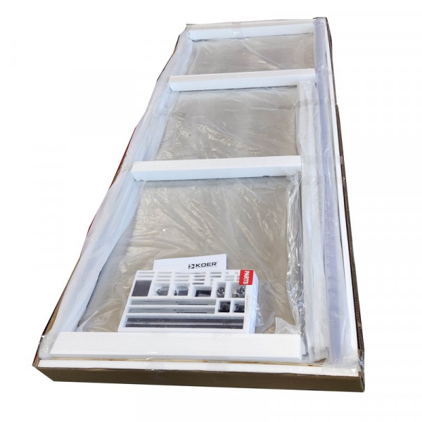 Двері в нішу Koer SR SD05-140x200-TR-01 прозоре скло Easy Clean 6мм, хром (KR5406)