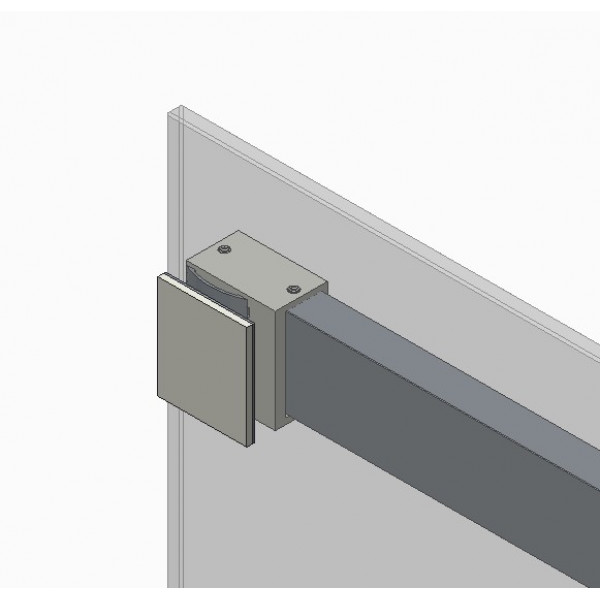 Двері в нішу Koer SR SD02-120x200-TR-01 прозоре скло Easy Clean 8мм, хром (KR5384)