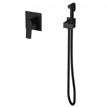 Змішувач для гігієнічного душу Mixxus Premium MONE 002 INNER Black вбудований з лійкою (MI6779)