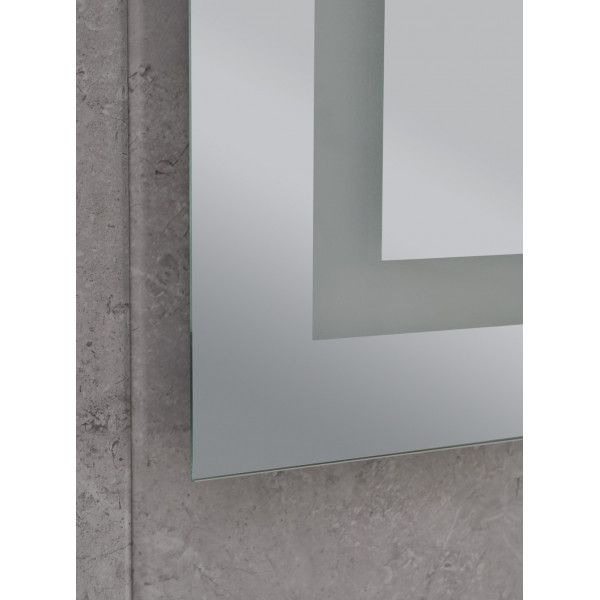 Дзеркало Mixxus HARD MR06-50x80-CASE з Led Touch, Anti-fog, димером, регулятором яскравості, годинником (MI6657)