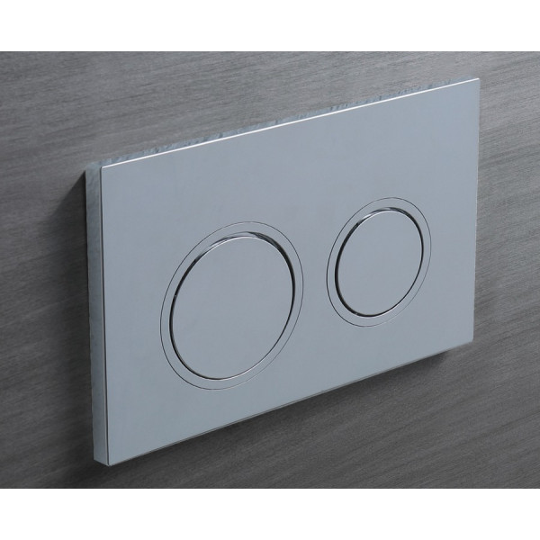 Панель змиву Koer KT-0605-01 220x140x12mm пластикова, кнопка кругла (KR5317)