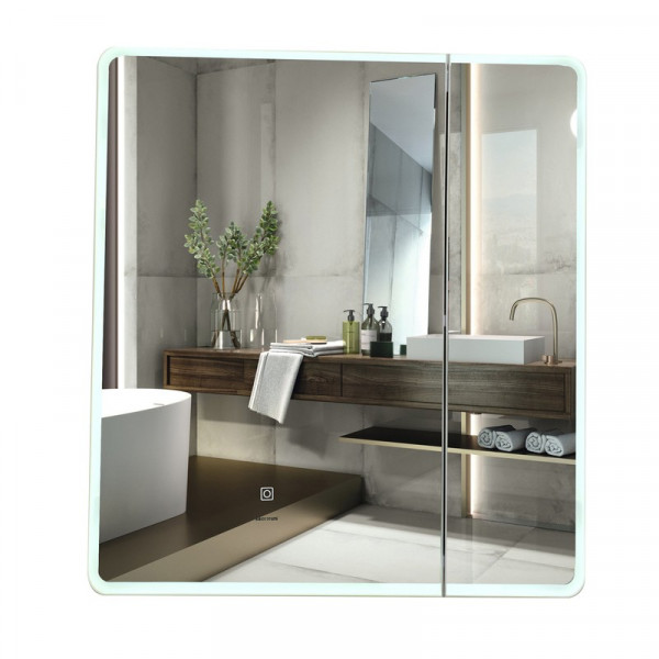 Дзеркальна шафка Mixxus Premium Olivary CM01-60x70x13 з LED Touch, димером, регулятором яскравості (MI8294)
