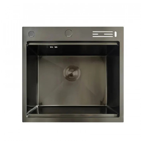 Мийка Mixxus MH5050-SK Nano-Black з н.ст.зі сходинкою для сушарки, з підст.під ножі(графіт) (MX1940)