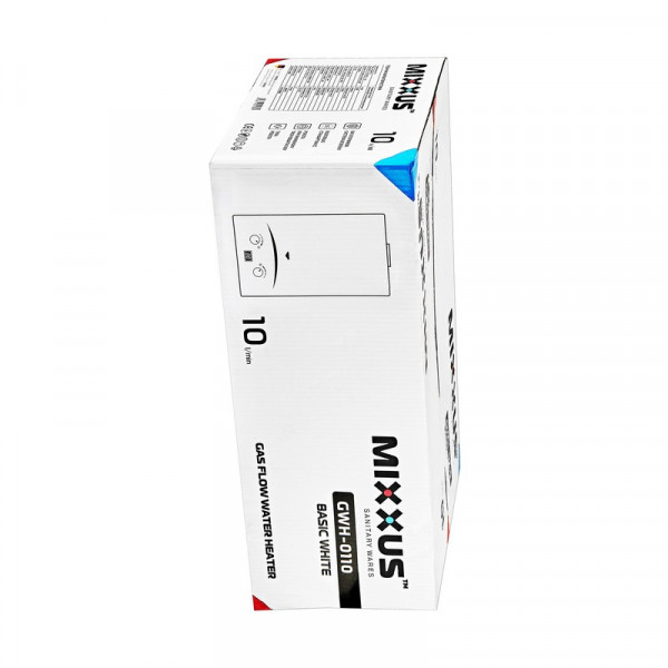Газова колонка MIXXUS GWH-0110 BASIC WHITE димохідна 10 л/хв (колір білий) (WH0022)