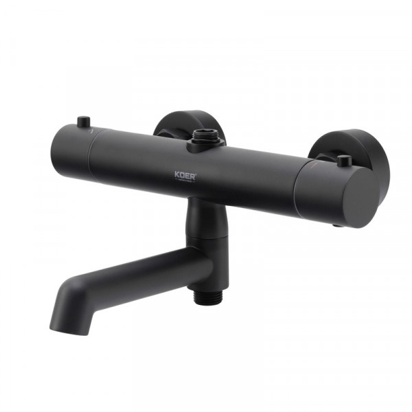 Душова колонна з термостатичним змішувачем Koer KB-57029-05 3 функції, колір чорний (KR5491)