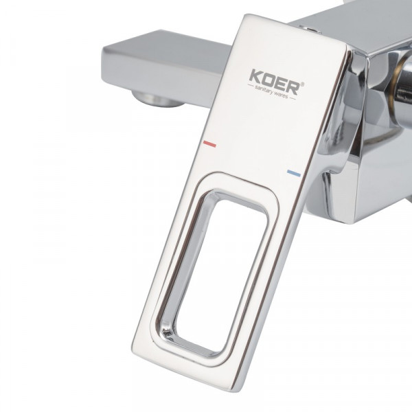 Змішувач для ванни з коротким виливом Koer KB-41009-01 (Колір хром) (KR3502)