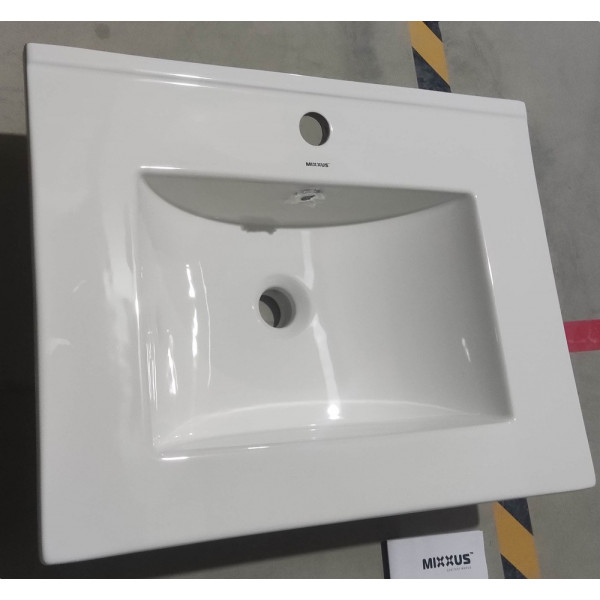 Раковина меблева Mixxus Premium CUBIC-1501 610х460х170mm з отвором під змішувач та переливом (MP6495)