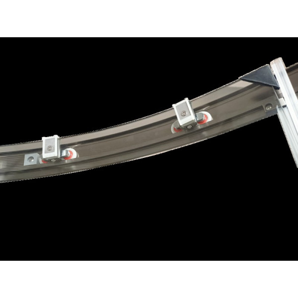 Душова кабіна без піддону Koer SR SC04-90x90x195-TR-07 прозоре скло Easy Clean 5мм, графіт (KR5362)