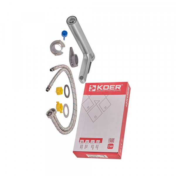 Змішувач для умивальника Koer KI-11016-02 високий (з нерж. сталі) (Колір нерж) (KR4790)