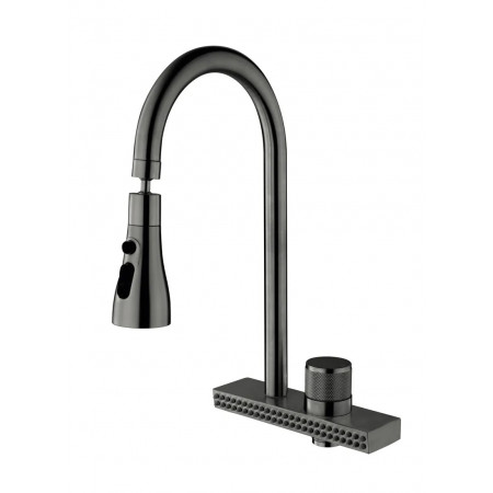 Змішувач для кухні Mixxus FOL-017 Graphite з функц.