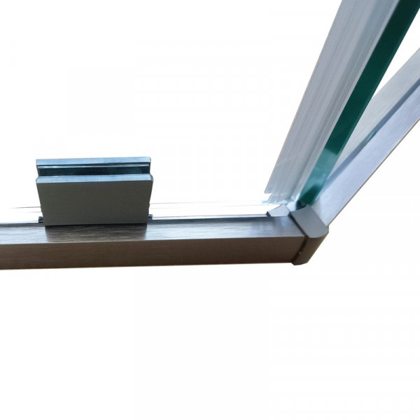 Душова кабіна без піддону Koer SR SC06-90x90x200-TR-07 прозоре скло Easy Clean 8мм, графіт (KR5366)