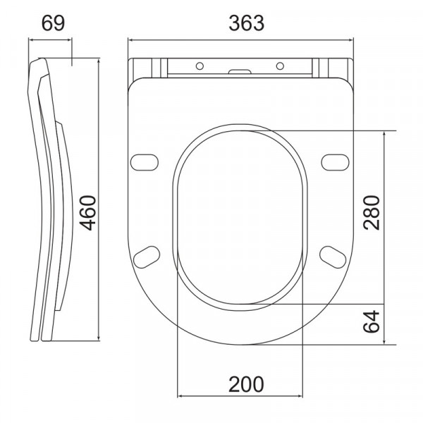 Унітаз-компакт ергономічний Koer TT-0202-T3 670x390x860mm система змиву TORNADO 3.0 (KR5614)