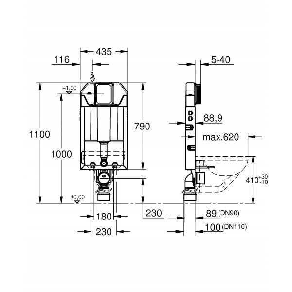 Бачок прихованого монтажу Grohe (39683000)