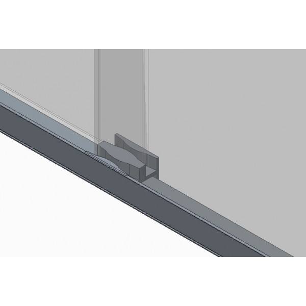 Двері в нішу Koer SR SD03-140x200-TR-01 прозоре скло Easy Clean 8мм, хром (KR5385)