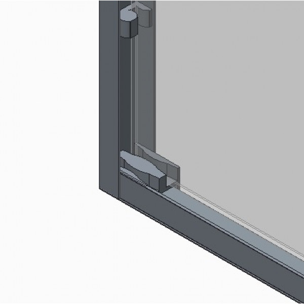 Двері в нішу Koer SR SD03-140x200-TR-01 прозоре скло Easy Clean 8мм, хром (KR5385)