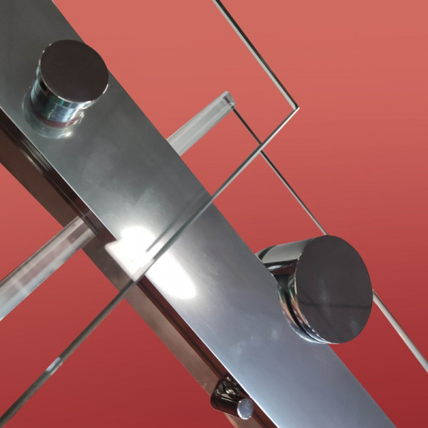 Двері в нішу Koer SR SD01-140x200-TR-01 прозоре скло Easy Clean 8мм, хром (KR5380)