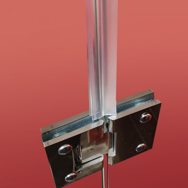 Бічна стінка до кабіни Koer SR SW04-80x200-TR-01 прозоре скло Easy Clean 10мм, хром (KR5389)