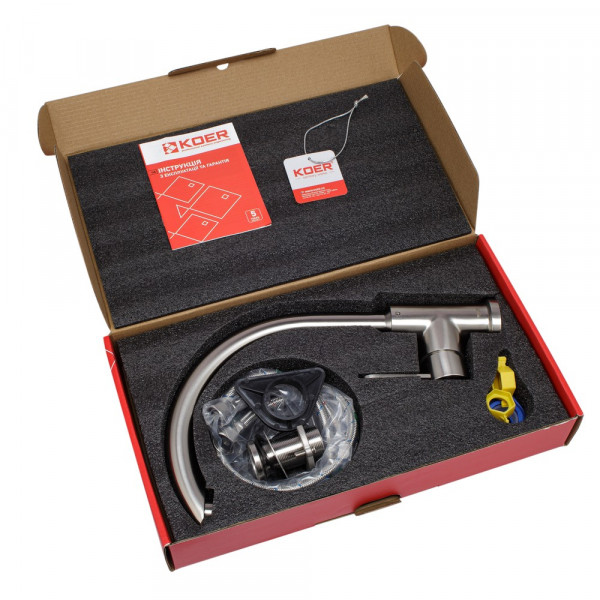 Змішувач для кухні Koer KI-70019-02 (з нерж. сталі) (Колір нерж) (KR4795)