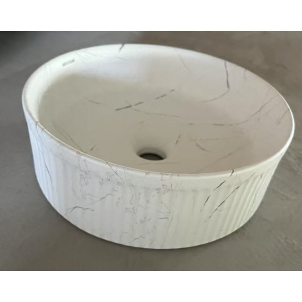 Раковина накладна Mixxus Premium WAVE-0102 MARBLE 370х370х130mm (MP6528)