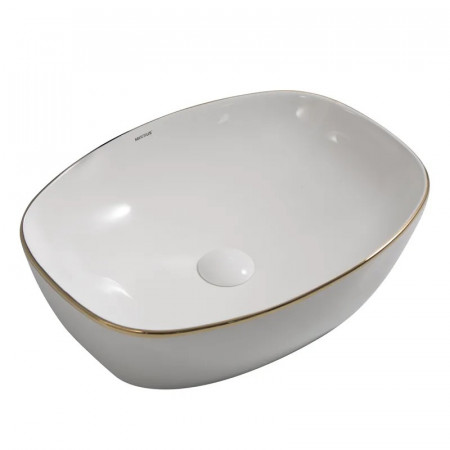 Раковина накладна Mixxus Premium DIVERSE-0109 EDGE GOLD 500х380х140mm (MP6548)