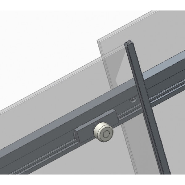 Двері в нішу Koer SR SD02-140x200-TR-01 прозоре скло Easy Clean 8мм, хром (KR5383)