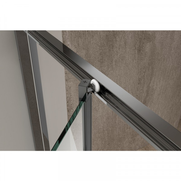 Душова кабіна без піддону Koer SR SC09-90x90x200-L-TR-07 прозоре скло Easy Clean 6мм Графіт (KR5685)