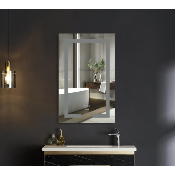 Дзеркало Mixxus HARD MR07-50x80 з Led Touch, Anti-fog, димером, регулятором яскравості (MX9992)