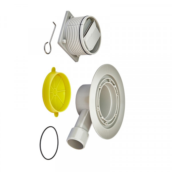 Душовий трап з нержавіючої сталі SUS304 Koer FD14-100x100-90 (кутовий відвід) (AC0661)