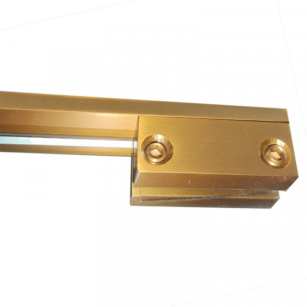 Душова перегородка Koer SR SP02-100x200-TR-12 Walk-In проз.скло Easy Clean 8мм, матове золото (KR5396)