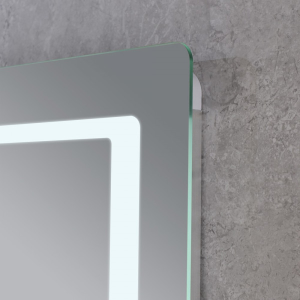 Дзеркало Mixxus STYLE MR03-70x50 з Led Touch, Anti-fog, димером, регулятором яскравості, годинником (MI6006)