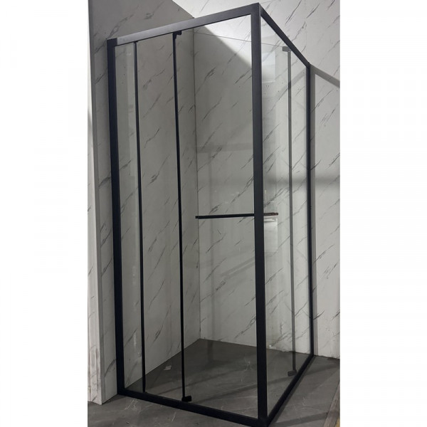 Душова кабіна без піддону Mixxus Premium Quadro SC01-90x90x195-TR Black прозоре скло 6мм (MI8292)