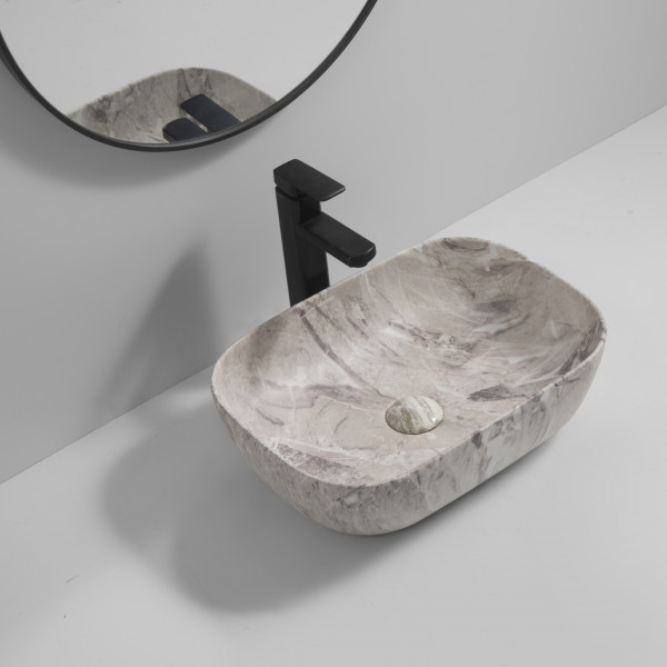 Раковина накладна MIXXUS PREMIUM DIVERSE-0113 MARBLE 455х325х135mm (MP6544)