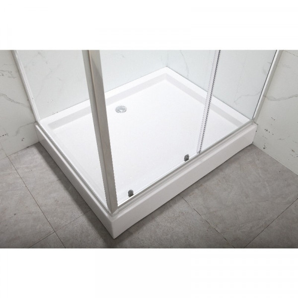 Душова кабіна з низьким піддоном Mixxus HARD SCT01-120x80x198-TR Chrome NEW прозоре скло 5мм (MI8428)