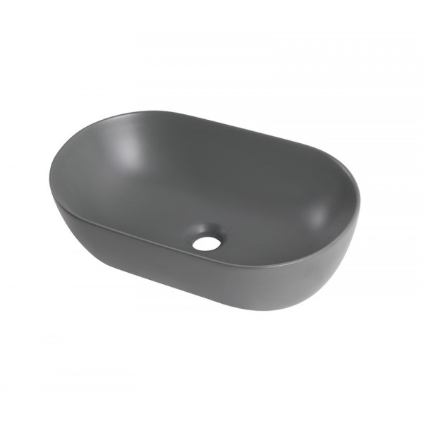 Раковина накладна Mixxus Premium ELLIPSE-0109 GRAY 500x300x140mm (MP6653)