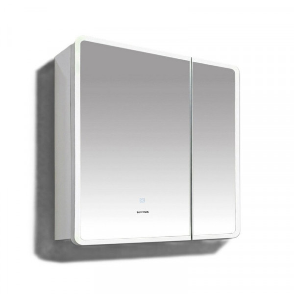 Дзеркальна шафка Mixxus Premium Olivary CM01-70x70x13 з LED Touch, димером, регулятором яскравості (MI8295)