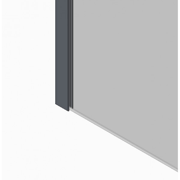 Душова перегородка Koer SR SP01-100x200-TR-01 Walk-In прозоре скло Easy Clean 8мм, хром (KR5393)