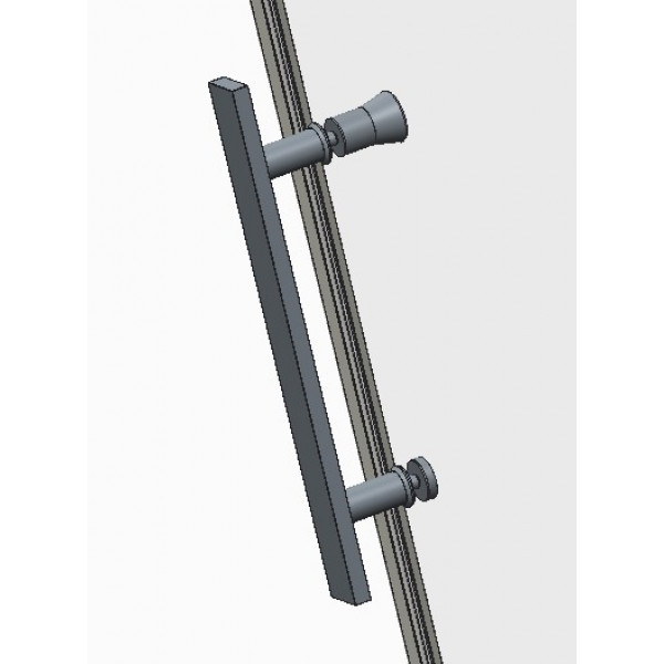 Двері в нішу Koer SR SD01-140x200-TR-01 прозоре скло Easy Clean 8мм, хром (KR5380)