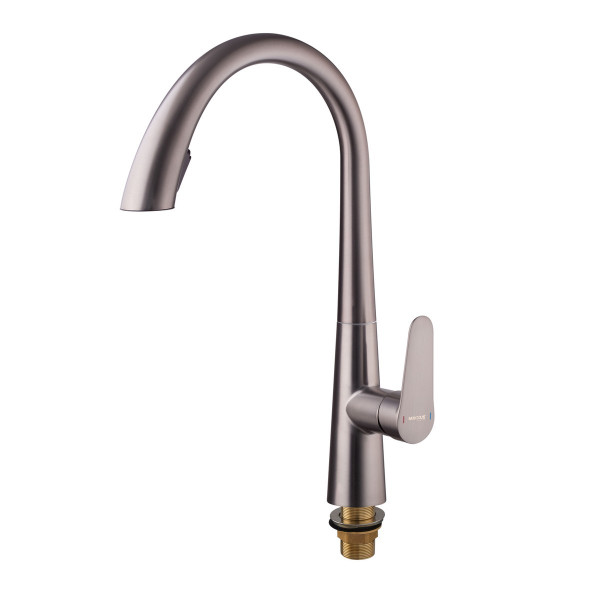 Змішувач для кухні з висувним виливом Mixxus Premium WARTA 014 GRAPHITE (MI6957)