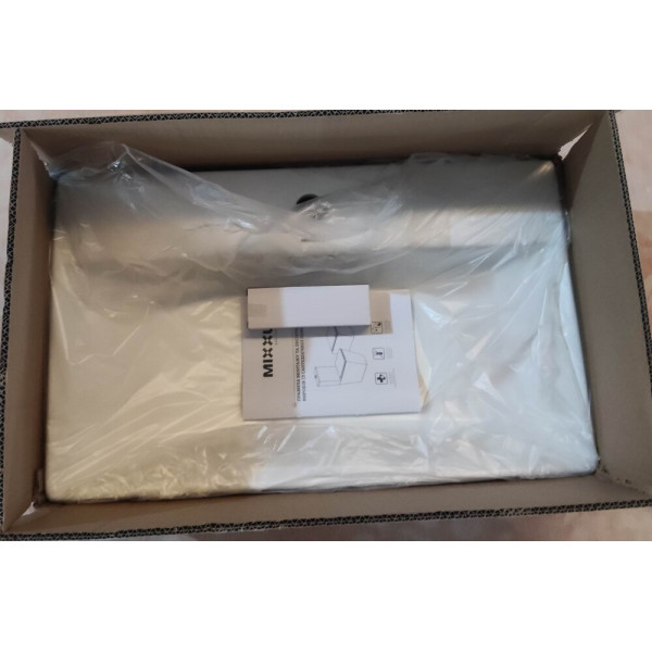 Раковина підвісна Mixxus Premium QUADRO-0206 600х360х130mm з отвором під змішувач та переливом (MP6509)