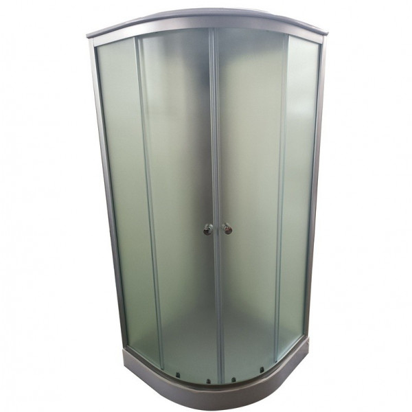 Бокс душовий з гідромасажем Mixxus STRONG SBH02-90x90x215-FB SATIN низький піддон (MI6890)