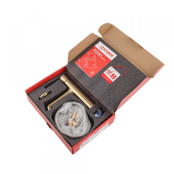 Змішувач для умивальника Koer KB-10029-12 Колір матове золото (KR5501)