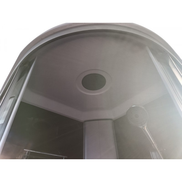 Бокс душовий без гідромасажу Mixxus STRONG SB02-90x90x215-GR SATIN з низьким піддоном (MI6887)