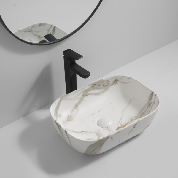 Раковина накладна MIXXUS PREMIUM DIVERSE-0114 MARBLE 455х325х135mm (MP6545)