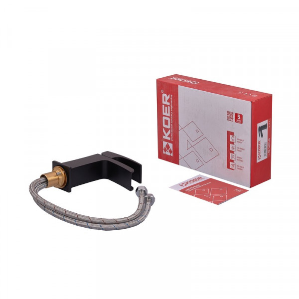 Змішувач для умивальника KOER KB-14007-05 водоспад (Колір чорний) (KR3447)