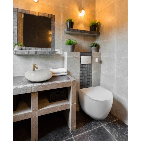 Комплект: Mixxus Premium Ellipse-SET-2101 (в 2 ящ) Унітаз система змиву Tornado 3.0+ Інсталяція Koer KT-0404 + панель KT-0604-03 White (MP6667)