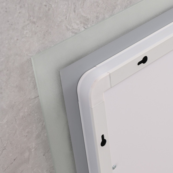 Дзеркало Mixxus FLAT MR04-100x80 з Led Touch, Anti-fog, димером, регулятором яскравості, годинником (MI6927)