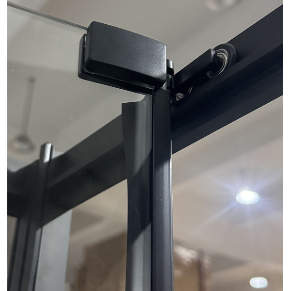 Душова кабіна без піддону Mixxus Premium Quadro SC01-120x80x195-TR Black прозоре скло 6мм (MI8293)