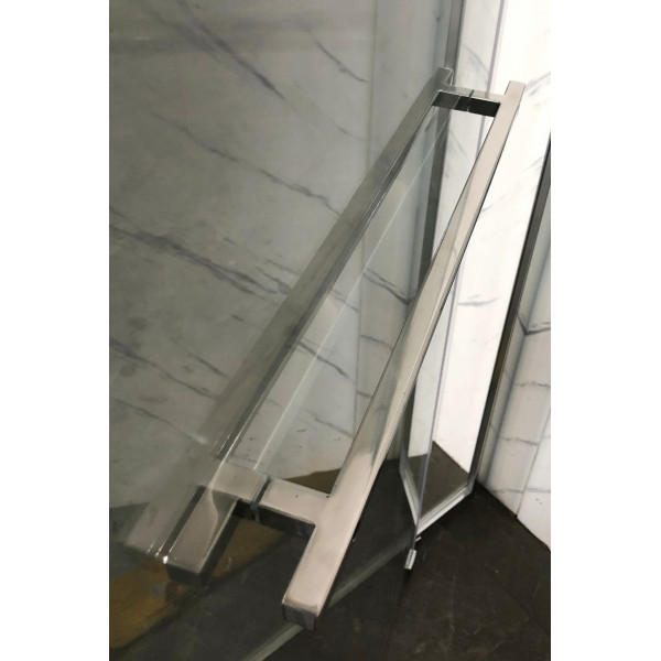 Душова кабіна без піддону Mixxus Premium Quadro SC01-120x80x195-TR Chrome прозоре скло 6мм (MI8291)