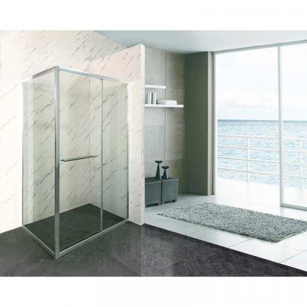 Душова кабіна без піддону Mixxus Premium Quadro SC01-120x80x195-TR Chrome прозоре скло 6мм (MI8291)