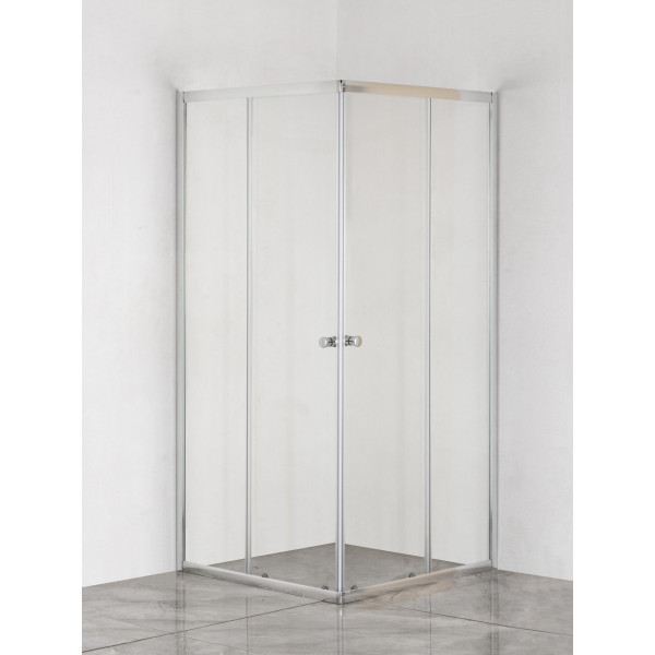 Душова кабіна без піддону Mixxus CUBIC SC01-90x90x185-TR CHROME прозоре скло 4мм (MI6906)